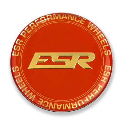Red Esr Rims ESR Wheels CS-CR-RF VERSION 2 CAP RED WITH GOLD ESR